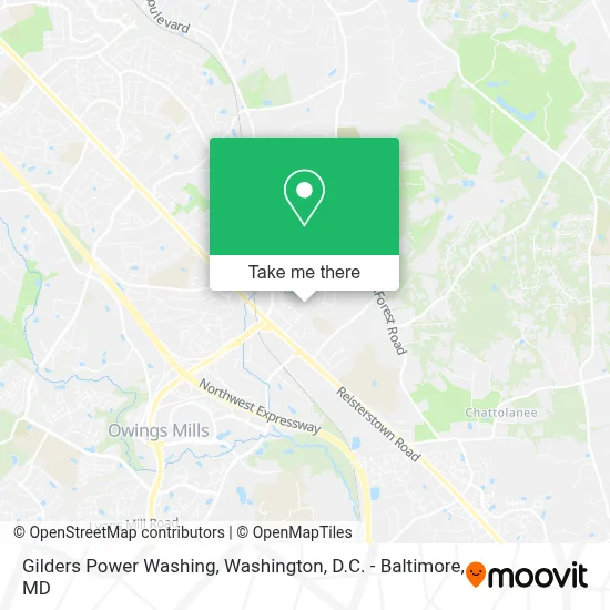 Gilders Power Washing map
