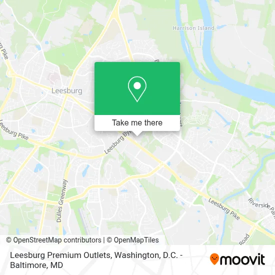Leesburg Premium Outlets map