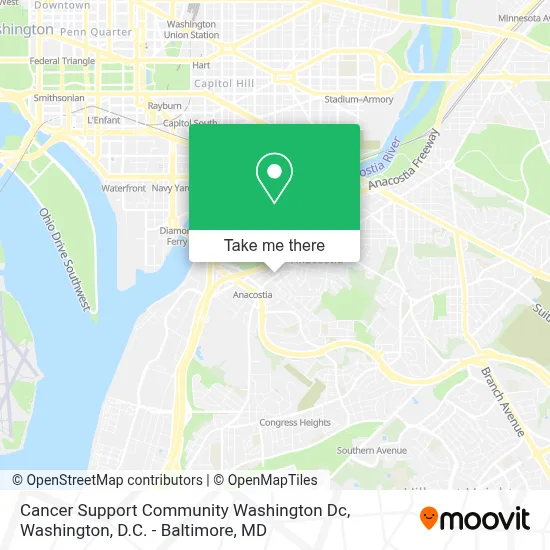Cancer Support Community Washington Dc map