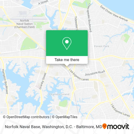 Norfolk Naval Base map
