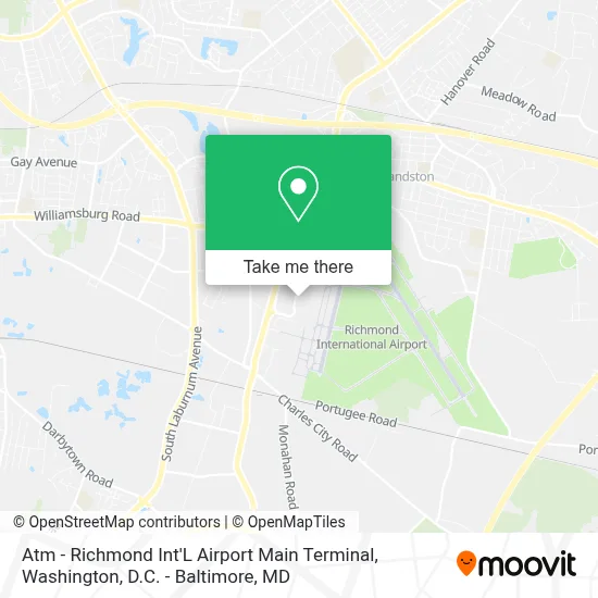Atm - Richmond Int'L Airport Main Terminal map