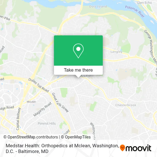 Medstar Health: Orthopedics at Mclean map