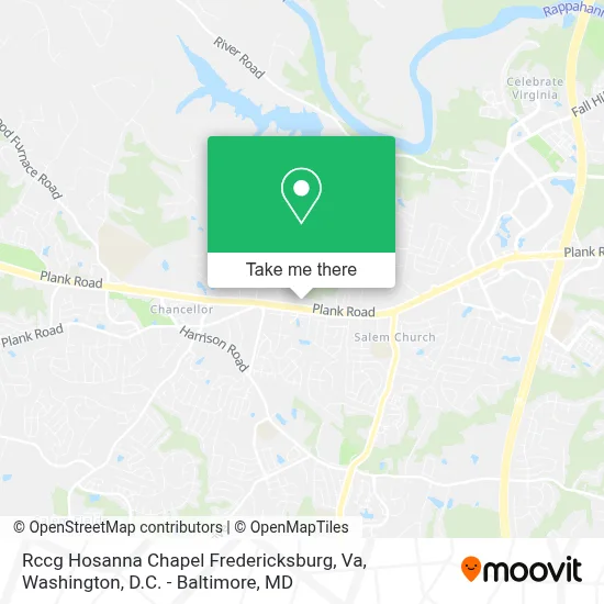 Rccg Hosanna Chapel Fredericksburg, Va map