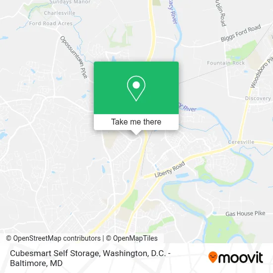 Cubesmart Self Storage map