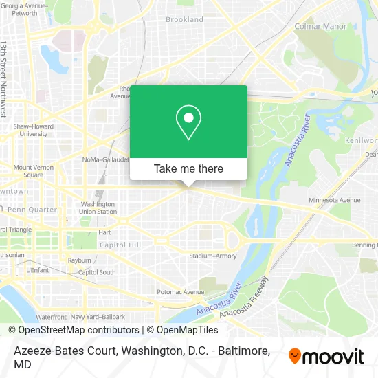 Azeeze-Bates Court map