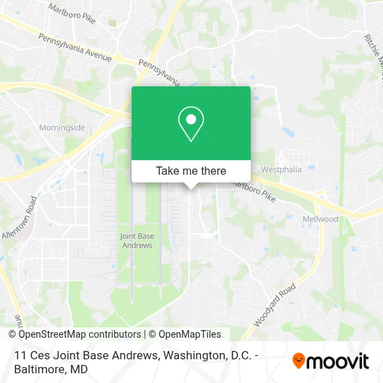 11 Ces Joint Base Andrews map