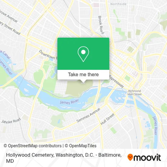 Hollywood Cemetery map