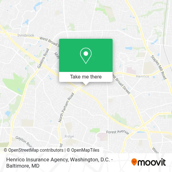 Henrico Insurance Agency map