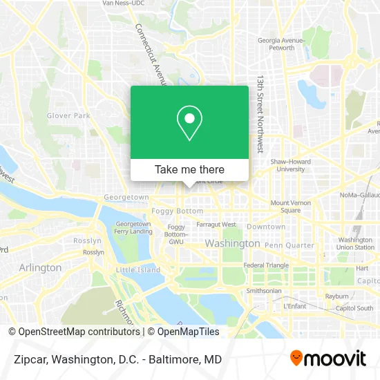Zipcar map