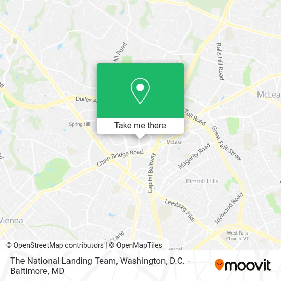 The National Landing Team map