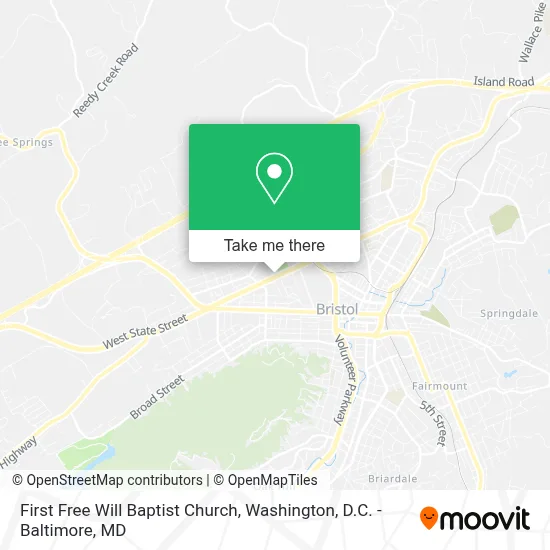 First Free Will Baptist Church map