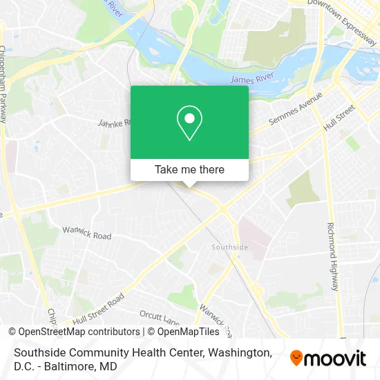 Southside Community Health Center map