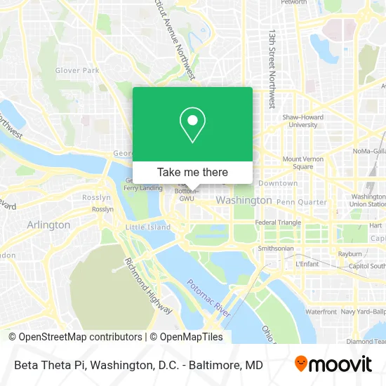 Beta Theta Pi map