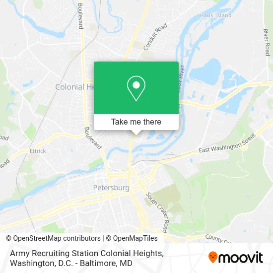 Army Recruiting Station Colonial Heights map