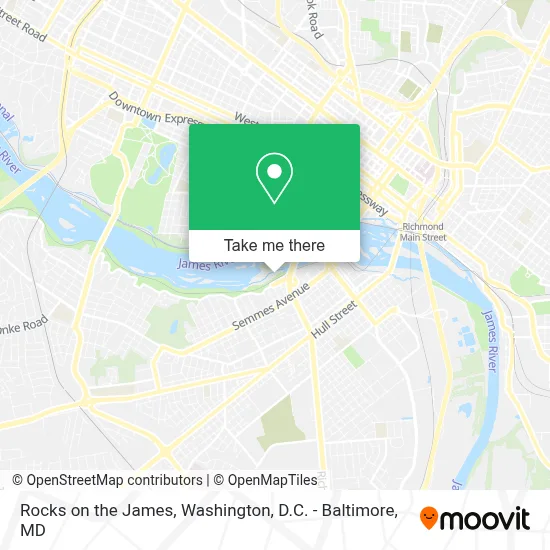 Rocks on the James map