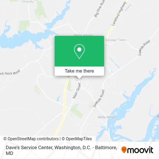 Dave's Service Center map