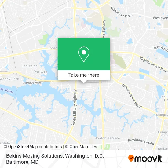 Bekins Moving Solutions map
