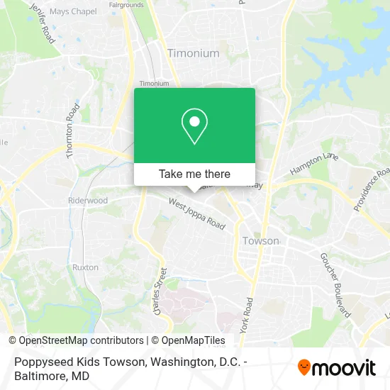 Poppyseed Kids Towson map