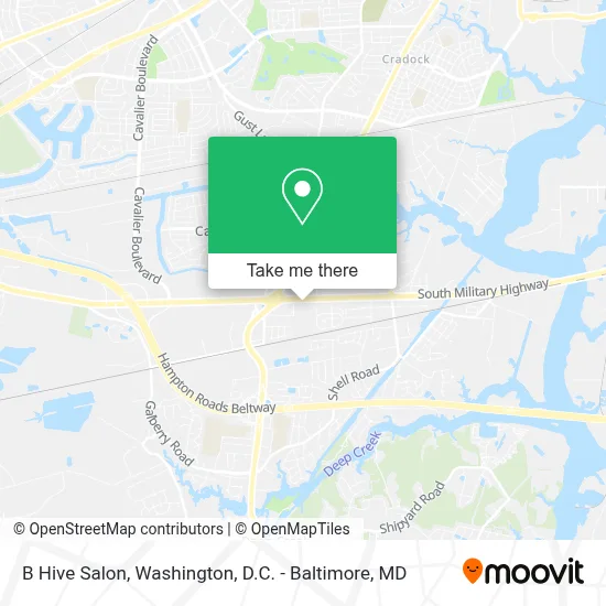 B Hive Salon map