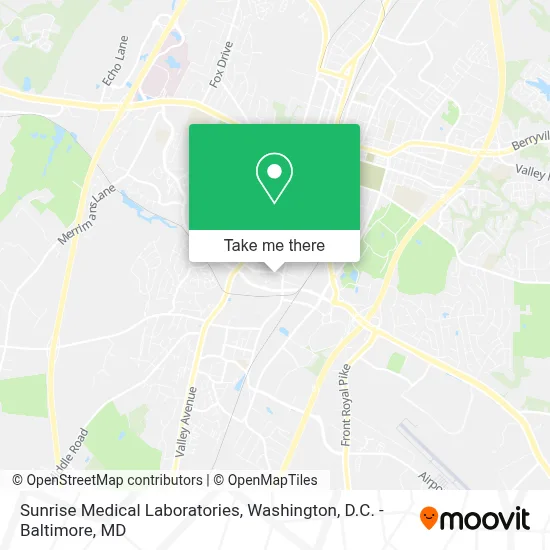 Sunrise Medical Laboratories map