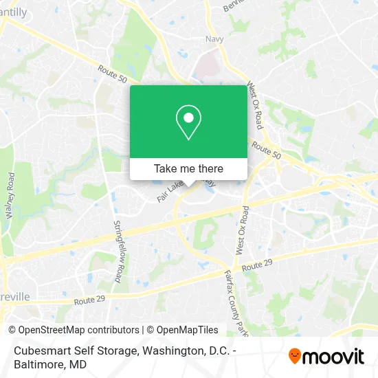 Cubesmart Self Storage map