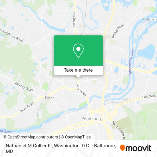 Nathaniel M Collier III map