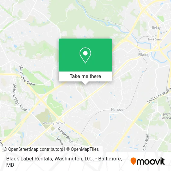 Black Label Rentals map