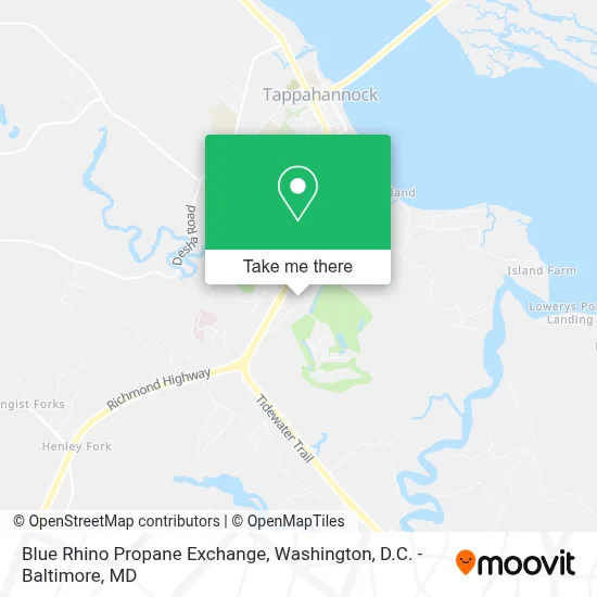 Blue Rhino Propane Exchange map