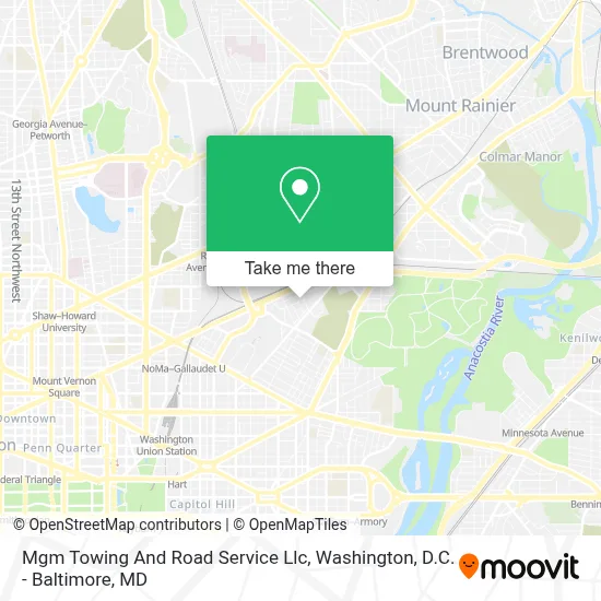 Mgm Towing And Road Service Llc map