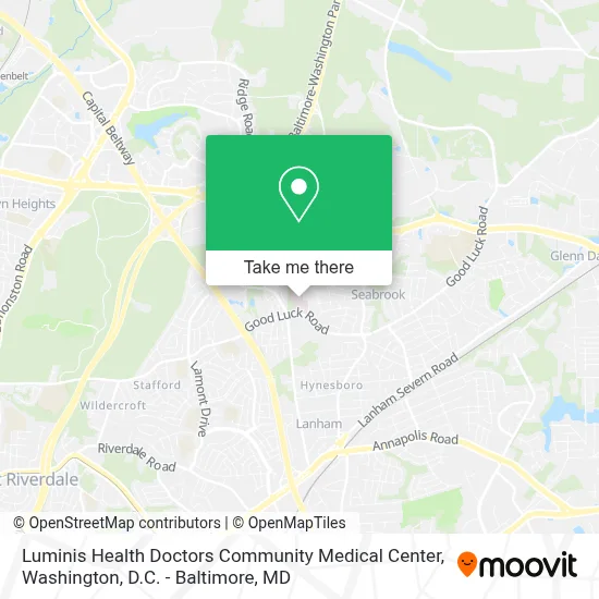 Luminis Health Doctors Community Medical Center map