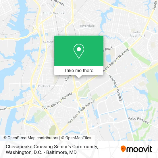 Chesapeake Crossing Senior's Community map