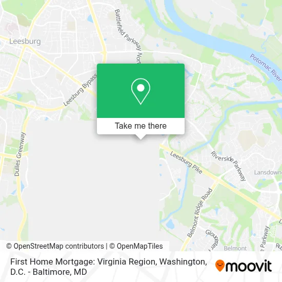 First Home Mortgage: Virginia Region map