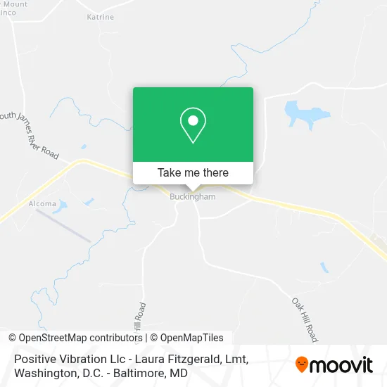 Positive Vibration Llc - Laura Fitzgerald, Lmt map