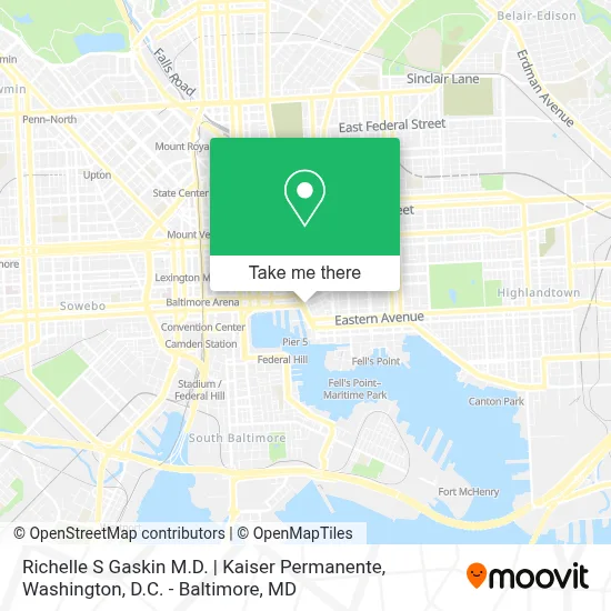 Richelle S Gaskin M.D. | Kaiser Permanente map