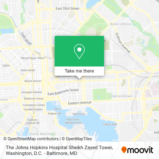 The Johns Hopkins Hospital Sheikh Zayed Tower map