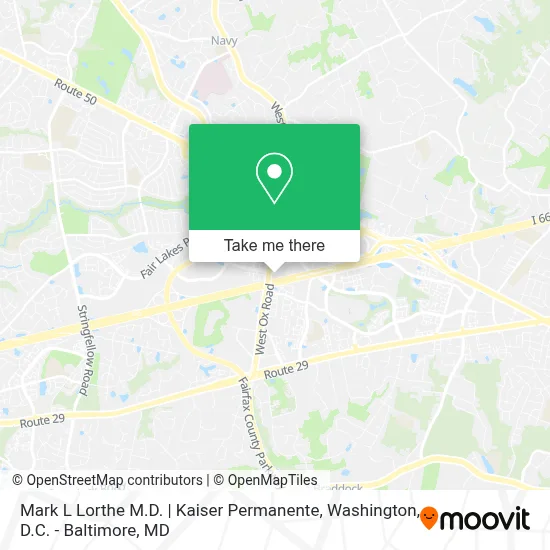 Mark L Lorthe M.D. | Kaiser Permanente map