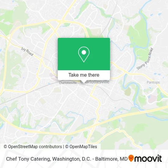 Chef Tony Catering map