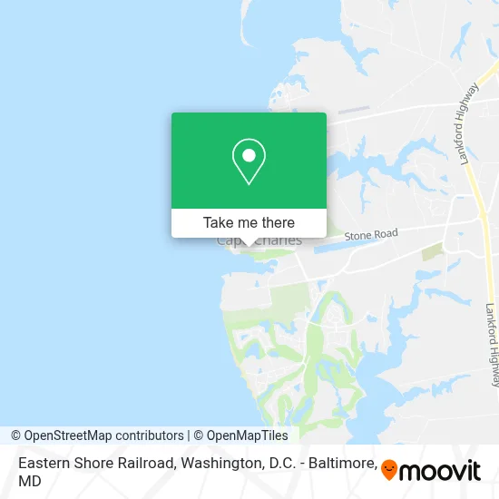 Eastern Shore Railroad map