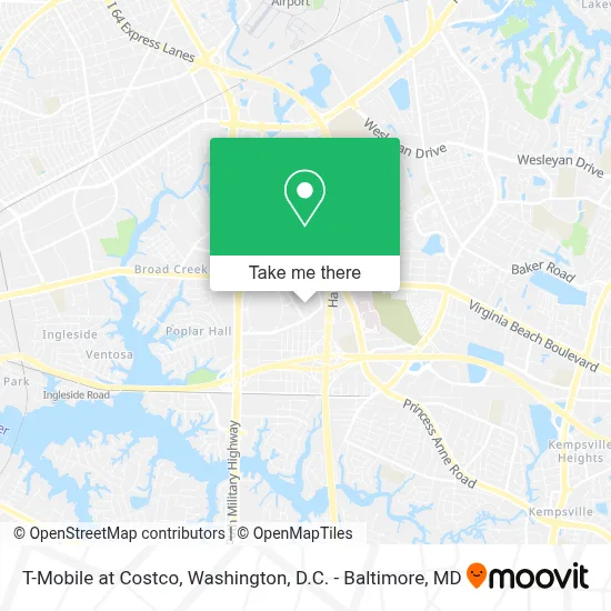 T-Mobile at Costco map