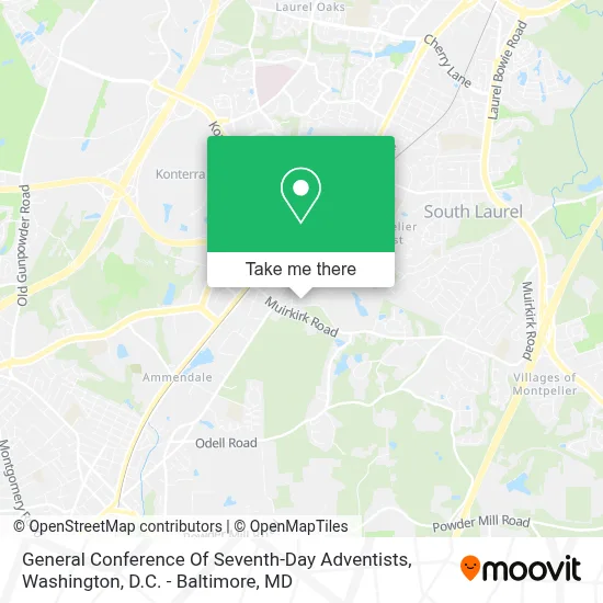 General Conference Of Seventh-Day Adventists map