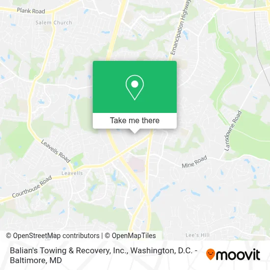 Balian's Towing & Recovery, Inc. map