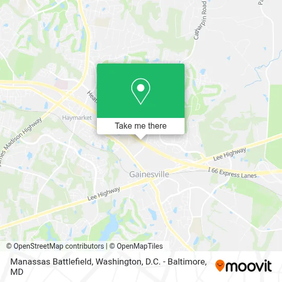 Manassas Battlefield map