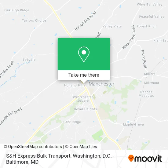S&H Express Bulk Transport map