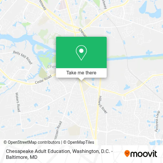 Chesapeake Adult Education map