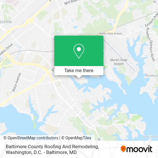 Baltimore County Roofing And Remodeling map