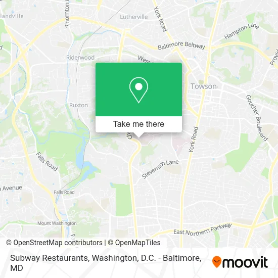 Subway Restaurants map