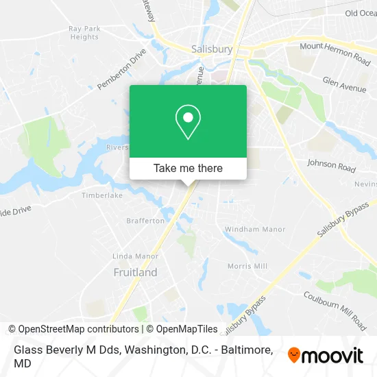 Glass Beverly M Dds map