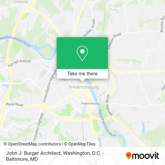 John J. Burger Architect map