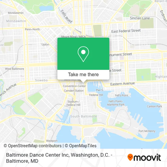 Baltimore Dance Center Inc map