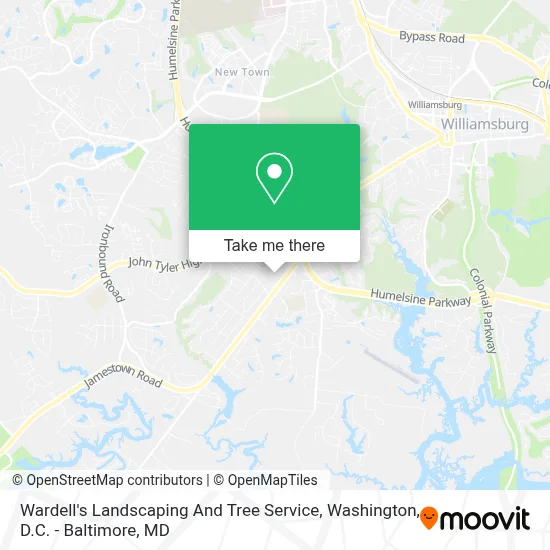 Wardell's Landscaping And Tree Service map